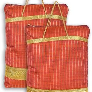 كوبر اندستريز شنطة يد مطبوعة بشرائط من البوليستر / شنطة بقالة للنساء / البنات بمقبض عبوة من قطعتين (احمر) 54KM4040