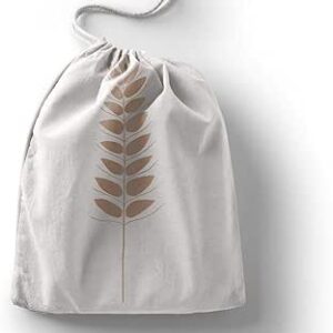 بوناميزون شنطة منتجات قطنية مطبوعة مع رباط، شنطة بقالة قابلة لاعادة الاستخدام، اكياس صديقة للبيئة وقابلة للتحلل البيولوجي، شنطة سفر، شنط تسوق، صديقة للبيئة، قابلة للطي، المقاس: 12×15 سم، قماش