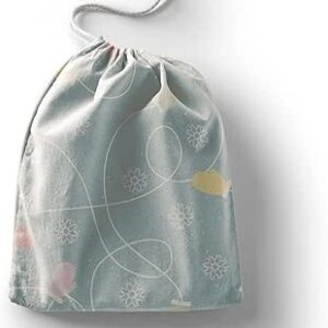 بوناميزون شنطة منتجات قطنية مطبوعة مع رباط، شنطة بقالة قابلة لاعادة الاستخدام، اكياس صديقة للبيئة وقابلة للتحلل البيولوجي، شنطة سفر، شنط تسوق، صديقة للبيئة، قابلة للطي، المقاس: 12×15 سم، قماش