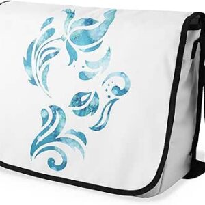 بوناميزون شنطة ماسنجر مدرسية مطبوعة رقميا مع حزام اسود للطلاب، شنطة كروس وشنطة ساعي، شنطة كتف للمدرسة، العودة الى المدرسة، المقاس: 29 × 36 سم