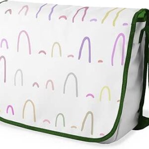 بوناميزون شنطة ماسنجر مدرسية مطبوعة رقميا مع حزام كاكي للطلاب، شنطة كروس وشنطة ساعي، شنطة كتف للمدرسة، العودة الى المدرسة، المقاس: 29 × 36 سم