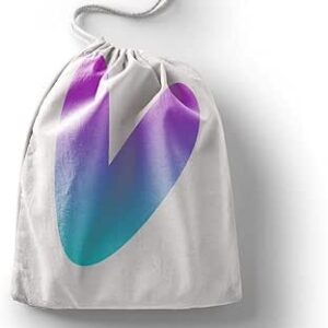 بوناميزون شنطة منتجات قطنية مطبوعة مع رباط، شنطة بقالة قابلة لاعادة الاستخدام، اكياس صديقة للبيئة وقابلة للتحلل البيولوجي، شنطة سفر، شنط تسوق، صديقة للبيئة، قابلة للطي، المقاس: 12×15 سم