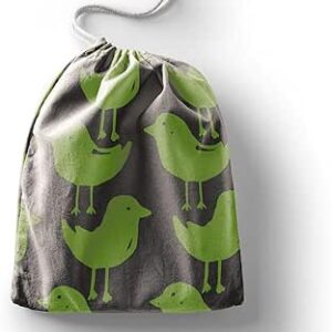 بوناميزون شنطة منتجات قطنية مطبوعة مع رباط، شنطة بقالة قابلة لاعادة الاستخدام، اكياس صديقة للبيئة وقابلة للتحلل البيولوجي، شنطة سفر، شنط تسوق، صديقة للبيئة، قابلة للطي، المقاس: 12×15 سم، قماش