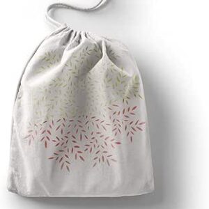 بوناميزون شنطة منتجات قطنية مطبوعة مع رباط، شنطة بقالة قابلة لاعادة الاستخدام، اكياس صديقة للبيئة وقابلة للتحلل البيولوجي، شنطة سفر، شنط تسوق، صديقة للبيئة، قابلة للطي، المقاس: 12×15 سم