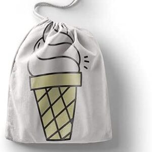 بوناميزون شنطة منتجات قطنية مطبوعة مع رباط، شنطة بقالة قابلة لاعادة الاستخدام، اكياس صديقة للبيئة وقابلة للتحلل البيولوجي، شنطة سفر، شنط تسوق، صديقة للبيئة، قابلة للطي، المقاس: 12×15 سم، قماش