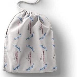 بوناميزون شنطة منتجات قطنية مطبوعة مع رباط، شنطة بقالة قابلة لاعادة الاستخدام، اكياس صديقة للبيئة وقابلة للتحلل البيولوجي، شنطة سفر، شنط تسوق، صديقة للبيئة، قابلة للطي، المقاس: 12×15 سم، قماش