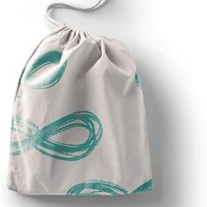 بوناميزون شنطة منتجات قطنية مطبوعة مع رباط، شنطة بقالة قابلة لاعادة الاستخدام، اكياس صديقة للبيئة وقابلة للتحلل البيولوجي، شنطة سفر، شنط تسوق، صديقة للبيئة، قابلة للطي، المقاس: 12×15 سم، قماش