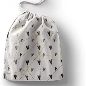 بوناميزون شنطة منتجات قطنية مطبوعة مع رباط، شنطة بقالة قابلة لاعادة الاستخدام، اكياس صديقة للبيئة وقابلة للتحلل البيولوجي، شنطة سفر، شنط تسوق، صديقة للبيئة، قابلة للطي، المقاس: 20×30 سم، قماش