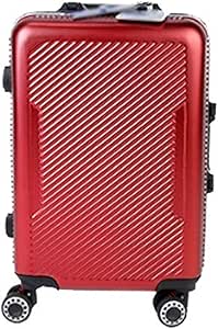 شنطة سفر عالمية بعجلات من البولي كربونات باطار من الالومنيوم (اللون: رمادي حديدي، المقاس: 22 انش)، المقاس: 24 انش، اللون: ازرق داكن (اللون: عناب احمر، المقاس: 20 انش)