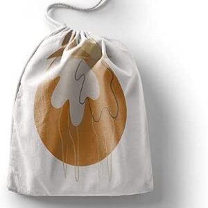 بوناميزون شنطة منتجات قطنية مطبوعة مع رباط، شنطة بقالة قابلة لاعادة الاستخدام، اكياس صديقة للبيئة وقابلة للتحلل البيولوجي، شنطة سفر، شنط تسوق، صديقة للبيئة، قابلة للطي، المقاس: 20×30 سم