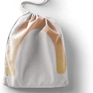 بوناميزون شنطة منتجات قطنية مطبوعة مع رباط، شنطة بقالة قابلة لاعادة الاستخدام، اكياس صديقة للبيئة وقابلة للتحلل البيولوجي، شنطة سفر، شنط تسوق، صديقة للبيئة، قابلة للطي، المقاس: 12×15 سم