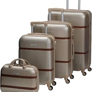 تشاليش حقائب سفر بعجلات للجنسين 4 قطع ، رمادي