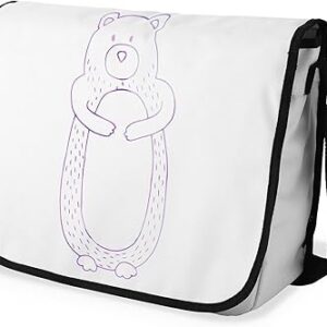 شنطة ماسنجر مدرسية مطبوعة رقمية بحزام اسود للبنات والاولاد من لو جاردين دو لين، شنطة ماسنجر للطلاب، شنط كتف مقاس 29 × 36 سم