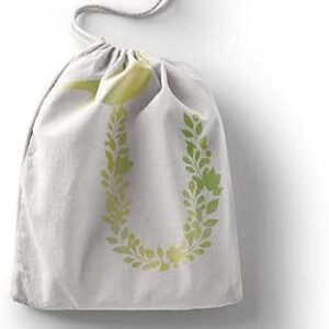 بوناميزون شنطة منتجات قطنية مطبوعة مع رباط، شنطة بقالة قابلة لاعادة الاستخدام، اكياس صديقة للبيئة وقابلة للتحلل البيولوجي، شنطة سفر، شنط تسوق، صديقة للبيئة، قابلة للطي، المقاس: 12×15 سم، قماش