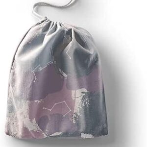 بوناميزون شنطة منتجات قطنية مطبوعة مع رباط، شنطة بقالة قابلة لاعادة الاستخدام، اكياس صديقة للبيئة وقابلة للتحلل البيولوجي، شنطة سفر، شنط تسوق، صديقة للبيئة، قابلة للطي، المقاس: 12×15 سم