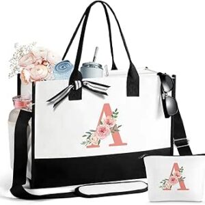 فورتوم هدايا شخصية للنساء، حقائب حمل قماشية قابلة لاعادة الاستخدام، شنط تسوق للبقالة، ابيض، L