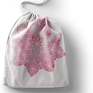 بوناميزون شنطة منتجات قطنية مطبوعة مع رباط، شنطة بقالة قابلة لاعادة الاستخدام، اكياس صديقة للبيئة وقابلة للتحلل البيولوجي، شنطة سفر، شنط تسوق، صديقة للبيئة، قابلة للطي، المقاس: 12×15 سم