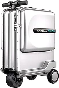 شنطة سفر كهربائية للرجال والنساء من اوزوري 26 لتر 7.5 كغم للسفر الجوي بطارية ليثيوم قابلة للازالة 73.26 واط/ساعة قضيب خليط الالومنيوم منفذ شحن USB حمولة 100 كجم أسود