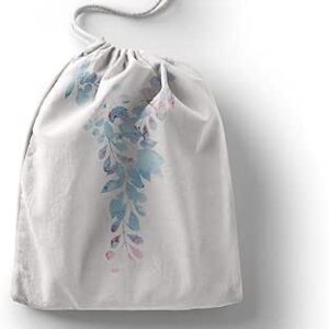 بوناميزون شنطة منتجات قطنية مطبوعة مع رباط، شنطة بقالة قابلة لاعادة الاستخدام، اكياس صديقة للبيئة وقابلة للتحلل البيولوجي، شنطة سفر، شنط تسوق، صديقة للبيئة، قابلة للطي، المقاس: 20×30 سم، لوحة قماشية