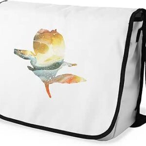 بوناميزون شنطة ماسنجر مدرسية مطبوعة رقميا مع حزام اسود للطلاب، شنطة كروس وشنطة ساعي، شنطة كتف للمدرسة، العودة الى المدرسة، المقاس: 29 × 36 سم