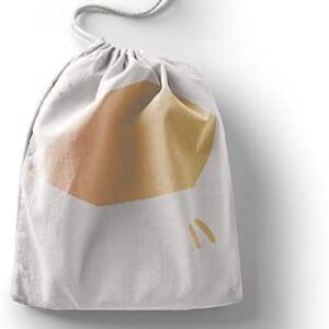 بوناميزون شنطة منتجات قطنية مطبوعة مع رباط، شنطة بقالة قابلة لاعادة الاستخدام، اكياس صديقة للبيئة وقابلة للتحلل البيولوجي، شنطة سفر، شنط تسوق، صديقة للبيئة، قابلة للطي، المقاس: 12×15 سم