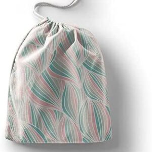 بوناميزون شنطة منتجات قطنية مطبوعة مع رباط، شنطة بقالة قابلة لاعادة الاستخدام، اكياس صديقة للبيئة وقابلة للتحلل البيولوجي، شنطة سفر، شنط تسوق، صديقة للبيئة، قابلة للطي، المقاس: 12×15 سم، قماش