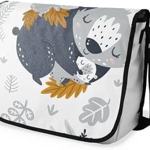 بوناميزون شنطة ماسنجر مدرسية مطبوعة رقميا للطلاب، شنطة كروس بودي وشنطة ساعي، شنطة كتف للمدرسة، العودة الى المدرسة، المقاس: 29 × 36 سم