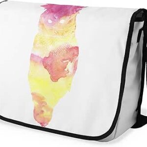 بوناميزون شنطة ماسنجر مدرسية مطبوعة رقميا مع حزام اسود للطلاب، شنطة كروس وشنطة ساعي، شنطة كتف للمدرسة، العودة الى المدرسة، المقاس: 29 × 36 سم