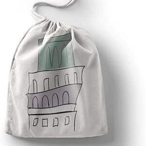 بوناميزون شنطة منتجات قطنية مطبوعة مع رباط، شنطة بقالة قابلة لاعادة الاستخدام، اكياس صديقة للبيئة وقابلة للتحلل البيولوجي، شنطة سفر، شنط تسوق، صديقة للبيئة، قابلة للطي، المقاس: 12×15 سم