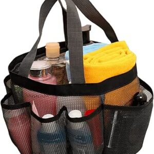 شنطة يد كبيرة للشاطئ، شنطة يد شبكية محمولة بسعة كبيرة وخفيفة الوزن وقابلة للطي للمناشف والاحذية والملابس الداخلية ومستحضرات التجميل والسفر والسفر والنزهات الصيفية، من كيدو، نايلون، أسود