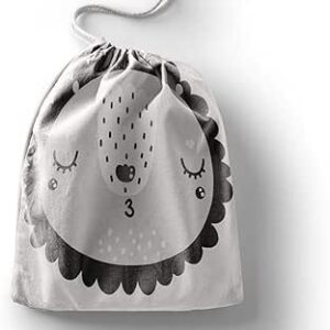 بوناميزون شنطة منتجات قطنية مطبوعة مع رباط، شنطة بقالة قابلة لاعادة الاستخدام، اكياس صديقة للبيئة وقابلة للتحلل البيولوجي، شنطة سفر، شنط تسوق، صديقة للبيئة، قابلة للطي، المقاس: 12×15 سم