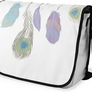 شنطة ماسنجر مدرسية مطبوعة رقمية بحزام اسود للبنات والاولاد من لو جاردين دو لين، شنطة ماسنجر للطلاب، شنط كتف مقاس 29 × 36 سم