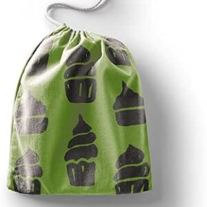 بوناميزون شنطة منتجات قطنية مطبوعة مع رباط، شنطة بقالة قابلة لاعادة الاستخدام، اكياس صديقة للبيئة وقابلة للتحلل البيولوجي، شنطة سفر، شنط تسوق، صديقة للبيئة، قابلة للطي، المقاس: 12×15 سم، قماش