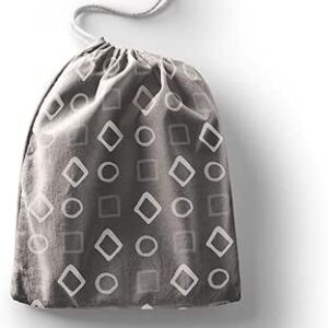 بوناميزون شنطة منتجات قطنية مطبوعة مع رباط، شنطة بقالة قابلة لاعادة الاستخدام، اكياس صديقة للبيئة وقابلة للتحلل البيولوجي، شنطة سفر، شنط تسوق، صديقة للبيئة، قابلة للطي، المقاس: 12×15 سم