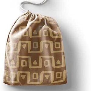 بوناميزون شنطة منتجات قطنية مطبوعة مع رباط، شنطة بقالة قابلة لاعادة الاستخدام، اكياس صديقة للبيئة وقابلة للتحلل البيولوجي، شنطة سفر، شنط تسوق، صديقة للبيئة، قابلة للطي، المقاس: 12×15 سم