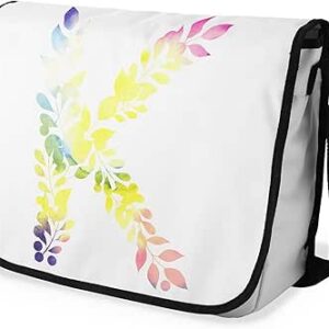 بوناميزون شنطة ماسنجر مدرسية مطبوعة رقميا مع حزام اسود للطلاب، شنطة كروس وشنطة ساعي، شنطة كتف للمدرسة، العودة الى المدرسة، المقاس: 29 × 36 سم