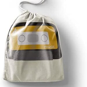 بوناميزون شنطة منتجات قطنية مطبوعة مع رباط، شنطة بقالة قابلة لاعادة الاستخدام، اكياس صديقة للبيئة وقابلة للتحلل البيولوجي، شنطة سفر، شنط تسوق، صديقة للبيئة، قابلة للطي، المقاس: 20×30 سم