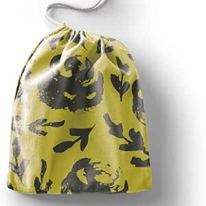 بوناميزون شنطة منتجات قطنية مطبوعة مع رباط، شنطة بقالة قابلة لاعادة الاستخدام، اكياس صديقة للبيئة وقابلة للتحلل البيولوجي، شنطة سفر، شنط تسوق، صديقة للبيئة، قابلة للطي، المقاس: 12×15 سم
