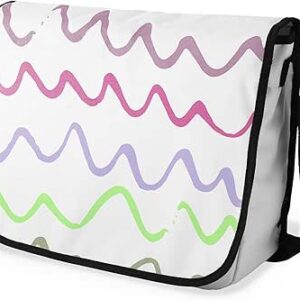 بوناميزون شنطة ماسنجر مدرسية مطبوعة رقميا مع حزام اسود للطلاب، شنطة كروس وشنطة ساعي، شنطة كتف للمدرسة، العودة الى المدرسة، المقاس: 29 × 36 سم