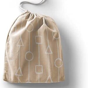 بوناميزون شنطة منتجات قطنية مطبوعة مع رباط، شنطة بقالة قابلة لاعادة الاستخدام، اكياس صديقة للبيئة وقابلة للتحلل البيولوجي، شنطة سفر، شنط تسوق، صديقة للبيئة، قابلة للطي، المقاس: 12×15 سم