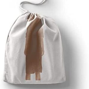 بوناميزون شنطة منتجات قطنية مطبوعة مع رباط، شنطة بقالة قابلة لاعادة الاستخدام، اكياس صديقة للبيئة وقابلة للتحلل البيولوجي، شنطة سفر، شنط تسوق، صديقة للبيئة، قابلة للطي، المقاس: 20×30 سم، قماش