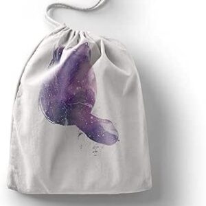 بوناميزون شنطة منتجات قطنية مطبوعة مع رباط، شنطة بقالة قابلة لاعادة الاستخدام، اكياس صديقة للبيئة وقابلة للتحلل البيولوجي، شنطة سفر، شنط تسوق، صديقة للبيئة، قابلة للطي، المقاس: 12×15 سم، قماش