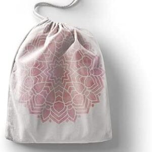 بوناميزون شنطة منتجات قطنية مطبوعة مع رباط، شنطة بقالة قابلة لاعادة الاستخدام، اكياس صديقة للبيئة وقابلة للتحلل البيولوجي، شنطة سفر، شنط تسوق، صديقة للبيئة، قابلة للطي، المقاس: 12×15 سم، قماش