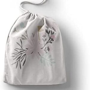 بوناميزون شنطة منتجات قطنية مطبوعة مع رباط، شنطة بقالة قابلة لاعادة الاستخدام، اكياس صديقة للبيئة وقابلة للتحلل البيولوجي، شنطة سفر، شنط تسوق، صديقة للبيئة، قابلة للطي، المقاس: 12×15 سم، قماش