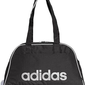 حقيبة اسينشالز لينير بولينج دفل للنساء من اديداس, أسود/أبيض/أسود، قطن