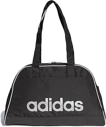 حقيبة اسينشالز لينير بولينج دفل للنساء من اديداس, أسود/أبيض/أسود، قطن