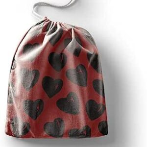 بوناميزون شنطة منتجات قطنية مطبوعة مع رباط، شنطة بقالة قابلة لاعادة الاستخدام، اكياس صديقة للبيئة وقابلة للتحلل البيولوجي، شنطة سفر، شنط تسوق، صديقة للبيئة، قابلة للطي، المقاس: 12×15 سم