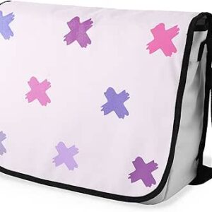 شنطة ماسنجر مدرسية مطبوعة رقمية بحزام اسود للبنات والاولاد من لو جاردين دو لين، شنطة ماسنجر للطلاب، شنط كتف مقاس 29 × 36 سم