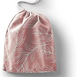 بوناميزون شنطة منتجات قطنية مطبوعة مع رباط، شنطة بقالة قابلة لاعادة الاستخدام، اكياس صديقة للبيئة وقابلة للتحلل البيولوجي، شنطة سفر، شنط تسوق، صديقة للبيئة، قابلة للطي، المقاس: 12×15 سم