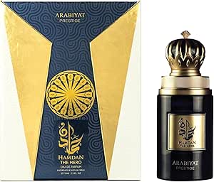 عطر برستيج حمدان ذا هيرو او دي بارفان للرجال من عربيات، 75 مل، صنع في الامارات العربية المتحدة